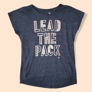 Girls Dark Steel Heather Grey Old Navy Soft Graphic Short Sleeve T-Shirt | L